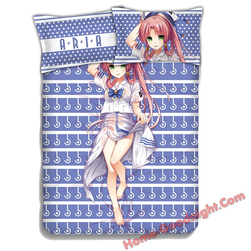 Aria Kanzaki - Aria the Scarlet Ammo Japanese Anime Bed Sheet Duvet Cover with Pillow Covers